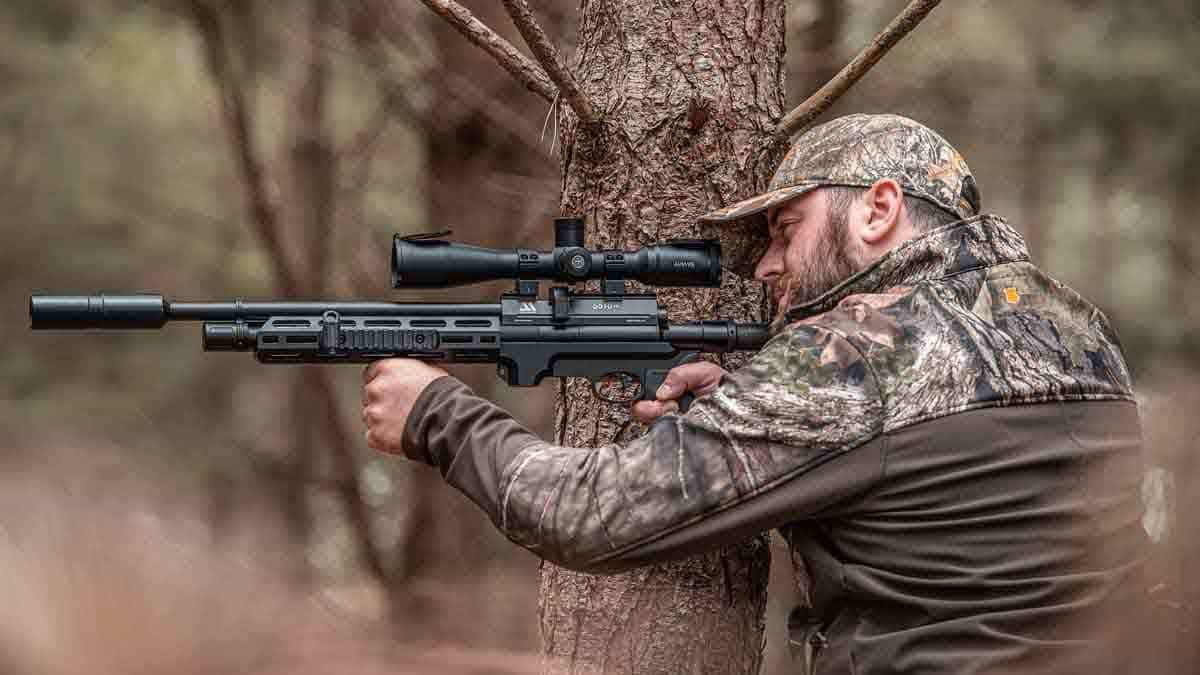 Man shooting Air Arms S510 Tactical